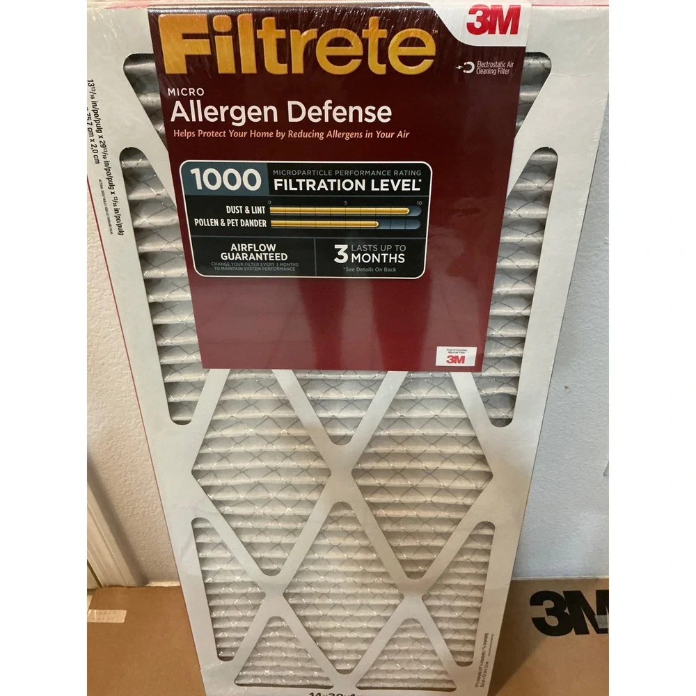 Filtrete 14x30x1 Micro Allergen Defense Furnace Air Filter 1000 Filtration Level